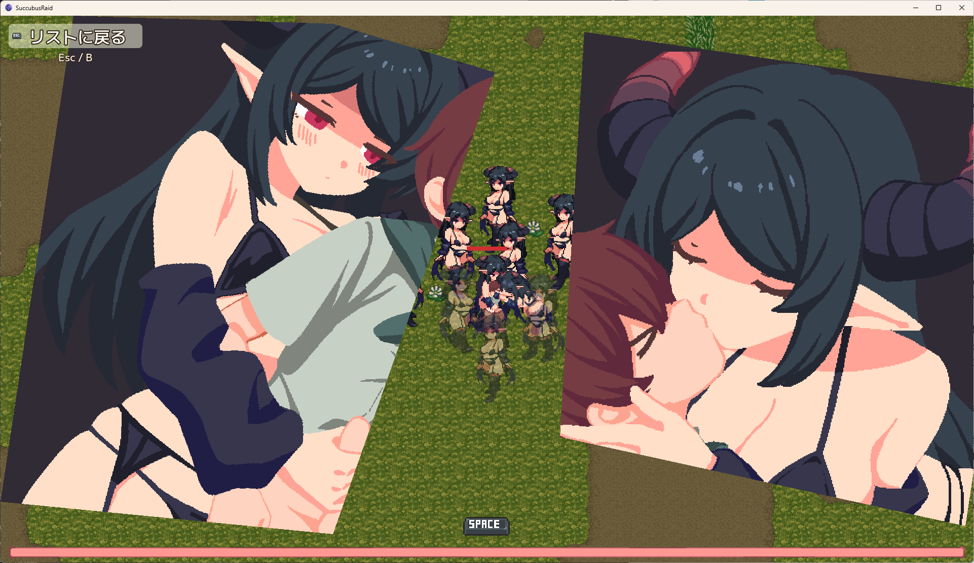 【M向け】ぬるぬるドットのドスケベモン娘達目を奪われ気づけば群がられなすがまま…♡
